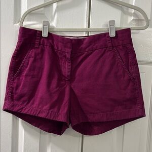 J. Crew Chino Shorts Eggplant Size 4